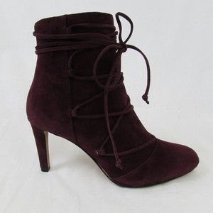 Vince Camuto Chenai Burgundy Ankle Heeled Boots 6M